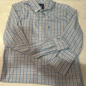 johnnie-O Blue and White Casual Button Down Shirt
